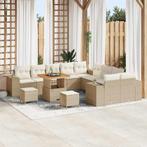vidaXL Tuin Sofa Set in hoogte verstelbaar 13 pcs Beige poly, Verzenden, Nieuw