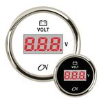 CN voltmeter digitaal met Chromen ring Wit of Zwart-Wit, Watersport en Boten, Bootonderdelen, Ophalen of Verzenden, Nieuw