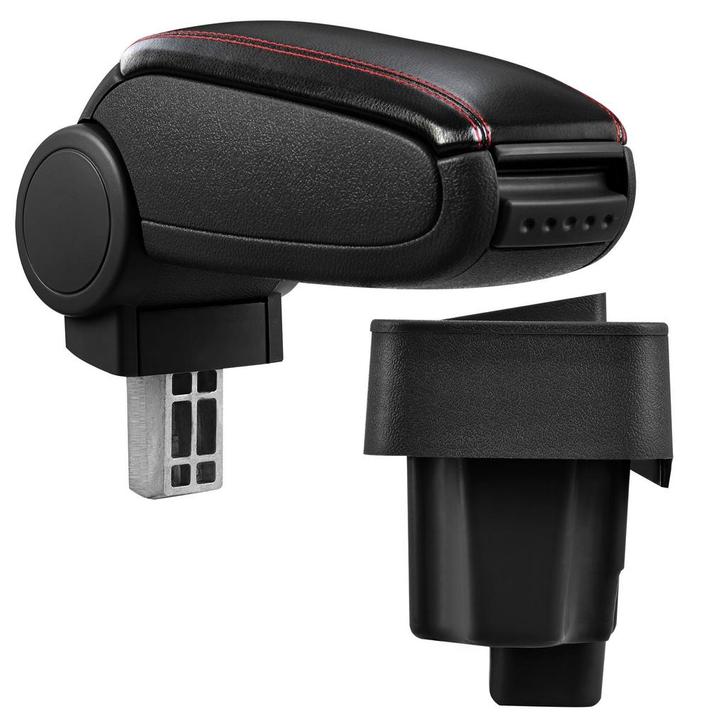 Armsteun BMW E36 90-2000 kunstleer zwart met rood stiksel, Auto diversen, Auto-accessoires, Verzenden