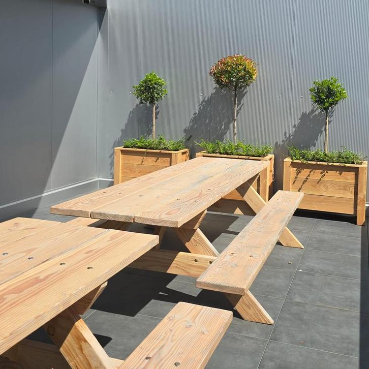 Picknicktafel EXTREME (kwaliteit) in verschillende maten, Tuin en Terras, Tuintafels, Nieuw, Hout, Rechthoekig