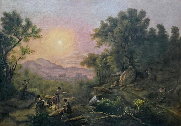 Europese school (XIX) - Diana al bagno con le ninfe, Antiek en Kunst, Kunst | Schilderijen | Klassiek