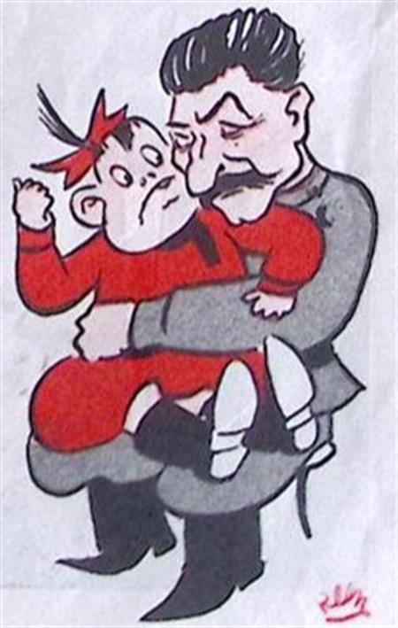 Op schoot bij Stalin (lijst optie, Lithos) (Lithos), Antiek en Kunst, Kunst | Litho's en Zeefdrukken, Verzenden