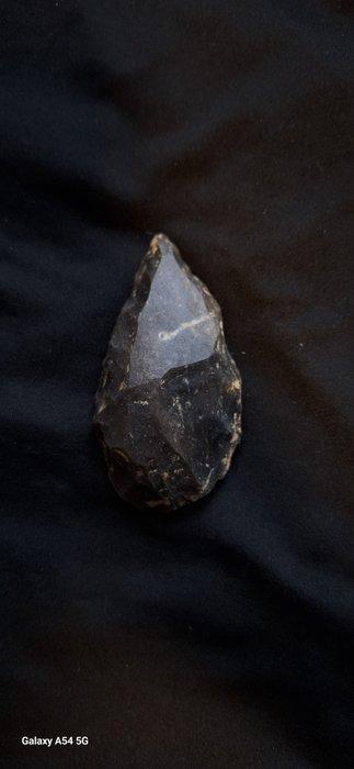 Paleolithisch Vuursteen Biface punt Moustériennes vuursteen, Verzamelen, Mineralen en Fossielen