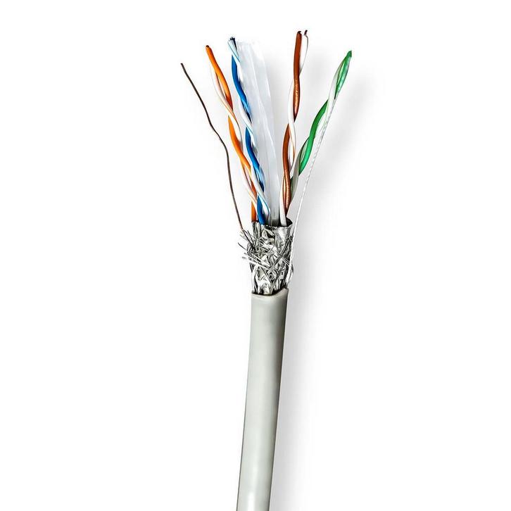 Netwerk Kabel Rol CAT6  S/ FTP Kabel gevlochten CCA 305 mtr, Computers en Software, Pc- en Netwerkkabels, Nieuw, Verzenden