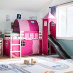 vidaXL Kinderhoogslaper met toren 90x200 cm massief, Huis en Inrichting, Slaapkamer | Bedden, 90 cm, Eenpersoons, Verzenden, Nieuw