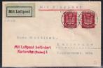 Duitse Rijk 1924/1925 - Luchtpostbrieven., Postzegels en Munten, Postzegels | Europa | Duitsland, Gestempeld