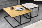 Set van 2 salontafel ABSTRACT 60cm goud zilver zwart metaal, Huis en Inrichting, Tafels | Salontafels, Ophalen of Verzenden, Nieuw