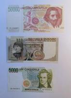 Italië. - 50.000 + 10.000 + 5.000 Lire - Gigante BI 69, 75,