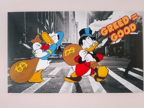 ESQ - Donald Greed is Good canvas XL, Antiek en Kunst, Kunst | Designobjecten