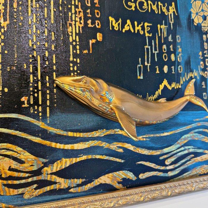soul.arta - “Crypto Whale – We’re All Gonna Make It” 3D, Antiek en Kunst, Kunst | Designobjecten