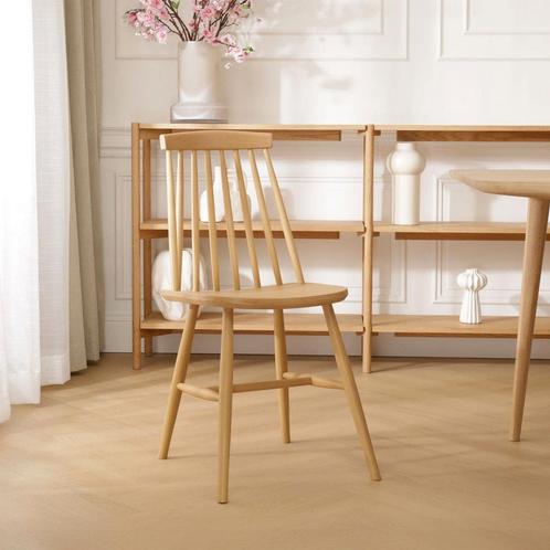 Fameg houten spijlenstoel | Naturel hout | Eetkamerstoel, Huis en Inrichting, Stoelen, Eén, Bruin, Nieuw, Hout, Verzenden