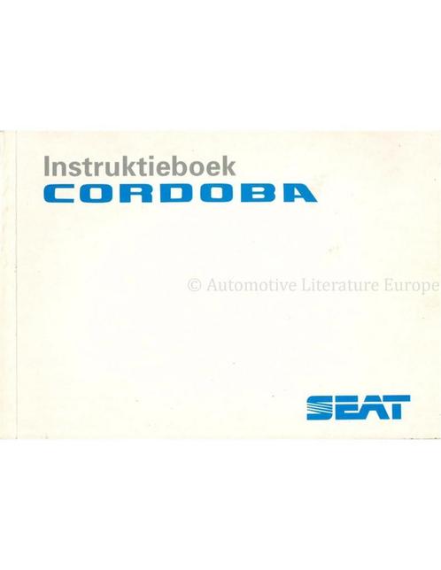 1993 SEAT CÓRDOBA INSTRUCTIEBOEKJE NEDERLANDS, Auto diversen, Handleidingen en Instructieboekjes