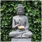Boeddha tuinbeelden - Namaskara Boeddha XL donker of licht, Tuin en Terras, Tuinbeelden, Nieuw, Overige materialen, Ophalen of Verzenden