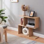 Bijzettafel Koxjö staand rek 57x60x20 cm eikenkleurig [en.ca, Huis en Inrichting, Tafels | Bijzettafels, Verzenden, Nieuw
