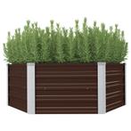 vidaXL Plantenbak verhoogd 129x129x46 cm gegalvaniseerd, Tuin en Terras, Bloembakken en Plantenbakken, 100 cm of meer, Verzenden