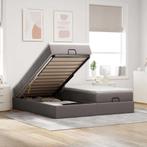 vidaXL Ottoman bed met matrassen 180x200cm stof taupe, Eenpersoons, Verzenden, Nieuw, 80 cm