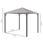TRUUSK Tuinpaviljoen 3x3m Partytent - Met Zijpanelen - PC Da, Tuin en Terras, Verzenden, Nieuw