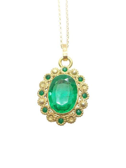 Zonder Minimumprijs - Hanger - 9 kt. Zilver, Geel goud, Sieraden, Tassen en Uiterlijk, Antieke sieraden