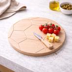 HOCHO Snijplank Beukenhout – Voetbaldesign Ø 260x15 mm, Ophalen of Verzenden, Nieuw