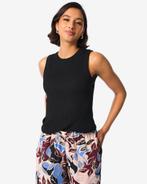 HEMA Dames tanktop Frida met ribbels zwart, Verzenden, Nieuw