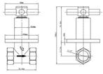 Wiesbaden Cross inbouw stopkraan 1/2 chroom, Doe-het-zelf en Verbouw, Sanitair, Ophalen of Verzenden, Nieuw