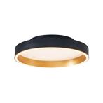 Design plafondlamp zwart met goud 40cm incl. LED 3-way, Nieuw, Design