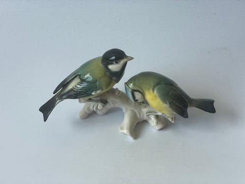 Karl Ens, Volkstedt - Beeldje - Couple de mésanges, Antiek en Kunst, Antiek | Glas en Kristal