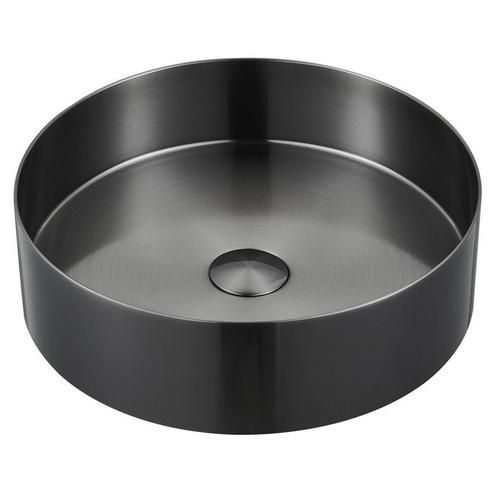 Waskom Sapho Aurum Rond 38 x 11 cm RVS Antraciet, Doe-het-zelf en Verbouw, Sanitair, Overige typen, Nieuw, Ophalen of Verzenden