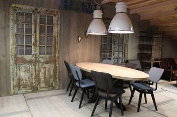 Eikenhouten ovale tafelbladen, tafelblad eikenhout ovaal beschikbaar voor biedingen