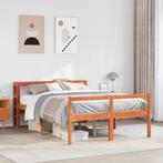 vidaXL Bedframe met hoofdbord massief grenenhout wasbruin, Bruin, Verzenden, 200 cm, 160 cm