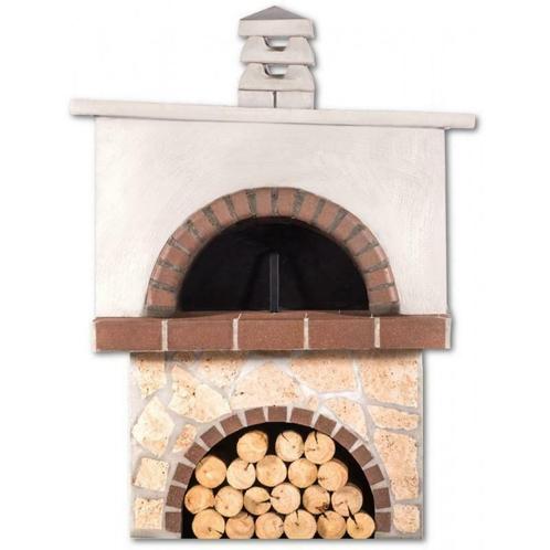 Pizzaoven Sxistolithos Limestone Brown Firebrick Vierkant, Tuin en Terras, Houtskoolbarbecues, Verzenden