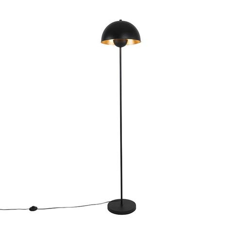Industriële vloerlamp zwart met goud 160 cm - Magnax, Huis en Inrichting, Lampen | Vloerlampen, Nieuw, Overige materialen, 150 tot 200 cm