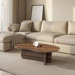 SALE!  Organische Salontafel Otis Bruin Noten, 110 x 50cm, Huis en Inrichting, Tafels | Salontafels, 100 tot 150 cm, Verzenden