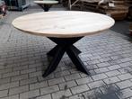 Eettafelblad rond | 150cm | Eiken | Naturel, Huis en Inrichting, Tafels | Eettafels, Ophalen, Nieuw, Industrieel