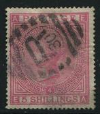Groot-Brittannië 1867 - 5 shilling plaat 4 watermerk ANKER -, Gestempeld
