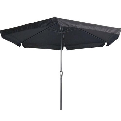 Gemini parasol met volant zwart 3 m, Huis en Inrichting, Stoelen, Zwart, Nieuw, Ophalen of Verzenden
