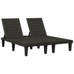 Dubbel Ligbed Polypropeen - Tweedekansje - OP=OP!, Tuin en Terras, Ligbedden, Ophalen of Verzenden, Nieuw, Kunststof, Verstelbaar