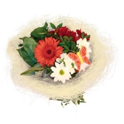 Boekethouder sisal rond los 25 cm gebleekt/naturel, Huis en Inrichting, Woonaccessoires | Kunstplanten en Kunstbloemen, Nieuw