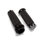 1  Handvatten | WLC | Rubber/zwart/Skull voor Harley Davidso, Motoren, Onderdelen | Harley-Davidson, Verzenden, Nieuw