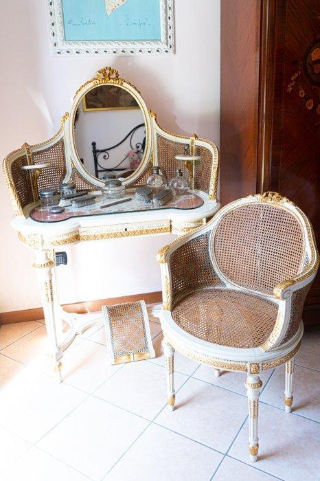 Toiletset (12) - Hout, Glas, Verguld - Toilette Pethenause, Antiek en Kunst, Antiek | Overige Antiek