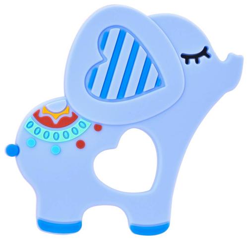 Lorelli Lucky Elephant Blue Siliconen Bijtring 1021083-0001, Kinderen en Baby's, Speelgoed | Babyspeelgoed, Nieuw, Verzenden