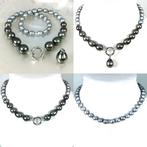 Halsketting Zilver Parel - Parel - Tahiti graduation Ø7-12MM, Nieuw