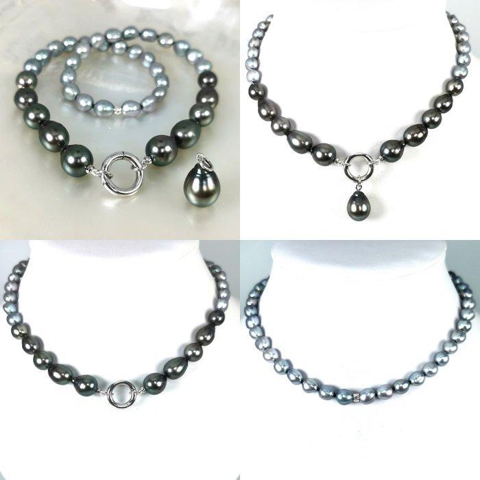 Halsketting Zilver Parel - Parel - Tahiti graduation Ø7-12MM, Sieraden, Tassen en Uiterlijk, Kettingen