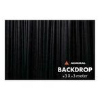 Admiral Backdrop 320 gr/m² 3m x 3m zwart molton theaterdoek