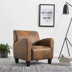 Fauteuil Kunstsuede Bruin | Retourdeal 64% Korting, Modern Klassiek, Minder dan 75 cm, Nieuw, Ophalen of Verzenden