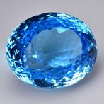 1 pcs Blauw Topaas - 66.61 ct - nternational Colored, Nieuw