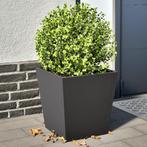 vidaXL Plantenbakken 2 st 40x40x40 cm staal zwart, Verzenden, Nieuw, Metaal