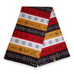 Afrikaanse Rode Bogolan Symbols / Mud cloth print stof - Tra, Hobby en Vrije tijd, Ophalen of Verzenden, Nieuw