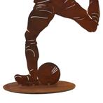 Voetballer met bal | Decoratiefiguur van metaal roest |, Verzenden, Nieuw