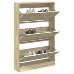 vidaXL Schoenenkast 80x21x125,5 cm bewerkt hout sonoma, Verzenden, Nieuw